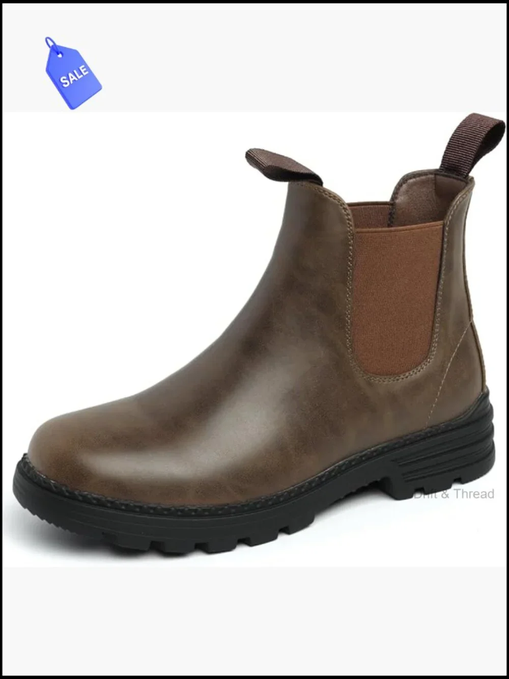 Women's Chelsea Ankle Boots with Faux Fur Lining, Waterproof Hiking Boots